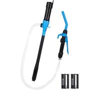ComfyHarbor Pompa elettrica per il trasferimento del carburante, a batteria, con sifone a flusso rapido, per diesel, benzina, acqua, design portatile in lega ABS (blu)