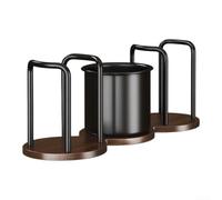 ComfyHarbor Portabicchieri da caffè 3 in 1, dispenser per tazze da bancone con cilindro di stoccaggio, in acciaio al carbonio per cannucce, tovaglioli e condimenti, per ufficio, bar, cucina e casa