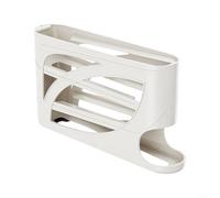 ComfyHarbor Portauova automatico, meccanismo di rotolamento a 4 livelli per accesso, salvaspazio per 30 uova, organizer da cucina in plastica per frigorifero, armadio o piano di lavoro (bianco)