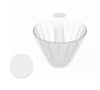 ComfyHarbor Pressa per carta trapezoidale, per filtro da caffè e gocciolatore, forma unica, per un'estrazione ottimale, materiale biodegradabile, filtrazione efficiente, per gusto puro (155 carta da