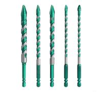ComfyHarbor Punte da trapano in carburo temprato, 5 pezzi, per metallo e | Taglio multimateriale, funziona su legno e metallo per piastrelle, mattoni, carburo, set da 5 pezzi, foratura a secco o a