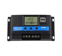 ComfyHarbor Regolatore di carica solare 12 V/24 V per identificazione automatica del display LCD, regolatore fotovoltaico per illuminazione stradale e camper Smart Home Power System Protection (30A)