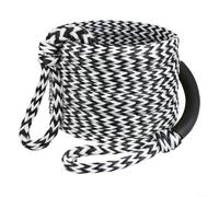 ComfyHarbor Resistente cavo di traino marino da 18,3 m, con manico in schiuma, per sport acquatici, wakeboard, tavola da surf, resistenza alla rottura di 1179,3 kg (nero bianco)