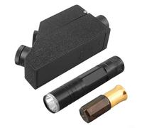 ComfyHarbor Rifrattometro compatto per analisi delle gemme con supporto torcia elettrica e olio rifrattivo per una misurazione migliorata (B)