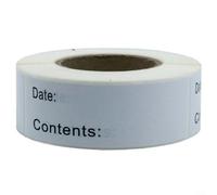 ComfyHarbor Rotolo di etichette adesive rimovibili con data, etichette di carta bianca per la conservazione degli alimenti da cucina, facili da scrivere e staccare, non lasciano su contenitori o