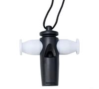 ComfyHarbor Samba Fischietto in plastica a percussione con 2 fori per il suono per 3 toni, strumento musicale per feste di carnevale in bianco e nero, per adulti e bambini