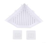 ComfyHarbor Scaffale triangolare impilabile per bagno, mensola angolare in plastica, organizer per articoli da toeletta e unità modulare salvaspazio (grigio) (grigio)