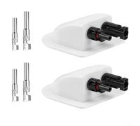 ComfyHarbor Scatola di giunzione per pannello solare in ABS con doppio pressacavo da 2 a 6 mm², resistente alle intemperie, ingresso per camper, roulotte, barca, installazione sul tetto, colore bianco