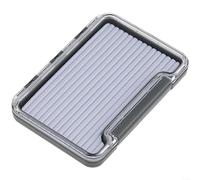 ComfyHarbor Scatola impermeabile per la pesca a mosca, con inserto in schiuma ondulata, robusta custodia in ABS, per ganci, organizer compatto, per attrezzi da pesca all'aperto, grigio, 13,8 x 9,5 x