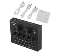 ComfyHarbor Scheda audio esterna V8, sistema di schede audio portatile con cavi audio cavo di ricarica per computer mobile gioco annuncio