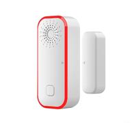 ComfyHarbor Sensore WiFi per porta per app, allarme luminoso sonoro 100 dB, sicurezza ingresso magnetico per casa e ufficio, per un facile disinserimento del braccio, bianco