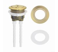 ComfyHarbor Serbatoio WC con doppio pulsante di scarico, compatibile con coperchi per serbatoio da 38 mm/48 mm/58 mm, include toppa di conversione in plastica per risparmio idrico (oro)