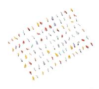ComfyHarbor Set di 100 modellini in plastica seduti, in scala 1:87, set misto per carri, autobus, case e diorami da giardino, adatti per folle di sfondo o layout ferroviario (100 pezzi)