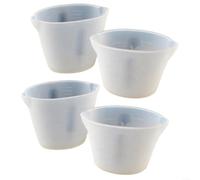ComfyHarbor Set di 4 misurini in silicone con capacità di 250 ml e 500 ml | Utensili da cucina antiaderenti resistenti al calore per sciogliere cioccolato, cottura, fai da te per fare caramelle e