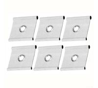 ComfyHarbor Set di 6 ganci per tenda da sole per camper, compatibili con fori per tubi da 56 mm a 78 mm, materiale resistente ai raggi UV (bianco)