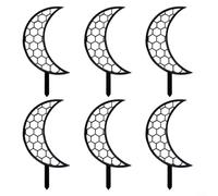 ComfyHarbor Set di 6 supporti per traliccio da giardino, per piante da giardino, per uso interno ed esterno, 20,5 x 11 cm, 3 colori (nero)