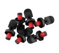 ComfyHarbor Set di 6 tappi ermetici per bottiglie di vino e birra, in PP e gomma, per champagne, liquori, acqua minerale, aceto, olio, a prova di perdite, 7 (nero)