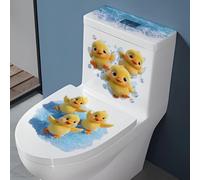 ComfyHarbor Set di adesivi per WC a tema mare, in PVC, autoadesivi, decorazione per il bagno per serbatoio o coperchio, decalcomania impermeabile, facile da applicare, 59 x 30 cm, foglio grande