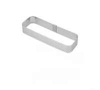 ComfyHarbor Set di anelli in acciaio inossidabile, mousse e crostata in acciaio inox 304 ispessito per utensili da stampo con finitura lucida liscia e design perforato per la circolazione dell'aria