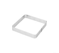 ComfyHarbor Set di anelli in acciaio inossidabile, mousse e crostata in acciaio inox 304 ispessito per utensili da stampo con finitura lucida liscia e design perforato per la circolazione dell'aria