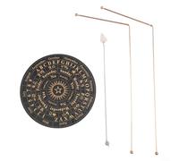 ComfyHarbor Set di canne da rabdomanzia in rame al 99,9% con pendolo e tappetino per scrying, 2 pezzi aste telescopiche a L per ricerca di acqua, rilevamento minerali, caccia al tesoro ed energia