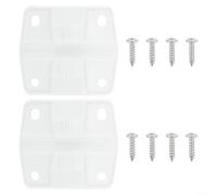 ComfyHarbor Set di cerniere di ricambio in plastica per Coleman 5254D 5255D 5240 5848 6250, confezione da 2 cerniere bianche con 8 viti, 5 x 5,6 cm