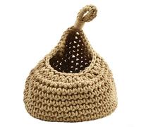ComfyHarbor Set di cesti portaoggetti da parete da appendere per frutta e verdura, corda di cotone intrecciata a mano, per juta, permeabile all'aria, per cucina, giardino, uso interno ed esterno