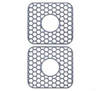 ComfyHarbor Set di tappetini protettivi in silicone per lavello, resistenti al calore fino a 232 °C, design antiscivolo con piedini rialzati per drenaggio, facili da pulire, lavabili in lavastoviglie