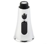 ComfyHarbor Soffione spray estraibile per rubinetto della cucina, per soffione doccia a due stadi, parte di ricambio moderna in ABS con finitura antiruggine, design con finitura cromata (cromata)