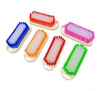 ComfyHarbor Spazzola multiuso per la pulizia con manico ovale spesso in plastica e setole rigide per bucato, scarpe, tazze e fessure, impugnatura comoda e compatta