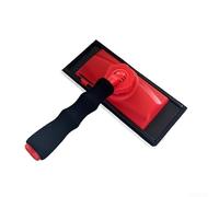 ComfyHarbor Spazzola rotante con asta di prolunga filettata, manico regolabile a 360 gradi, morbida per impugnatura EVA, setole in nylon per pittura murale, giallo rosso, 23 x 18 cm (rosso)