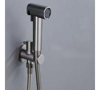 ComfyHarbor Spruzzatore bidet a doppia funzione, doccia portatile ad alta pressione, con 2 modalità, kit spray in ottone a parete, per la pulizia personale e del pannolino, oro (grigio)