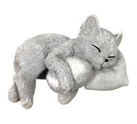 ComfyHarbor Statua commemorativa per la perdita di un cane, in resina grigia, ornamento da giardino, resistente alle intemperie, statua tributo, 11 cm