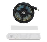 ComfyHarbor Striscia luminosa a LED con sensore di movimento a batteria, rilevamento a infrarossi del corpo umano, timer regolabile, alimentata tramite USB, lampada notturna impermeabile IP65 (luce