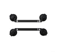 ComfyHarbor Supporto a ventosa per mini staffa in ferro stabile con 4 ventose per camper, yacht, camper, autobus, parabrezza o tetto apribile, kit di supporto per veicolo nero #