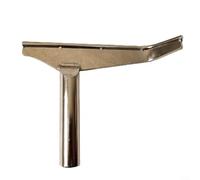 ComfyHarbor Supporto curvo per tornio in legno per tornitura del legno, supporto per sgorbia per ciotola in acciaio inossidabile con gambo da 25 mm, strumento di tornitura grande dritto da 20,27 cm