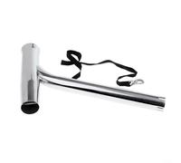ComfyHarbor Supporto per canna da pesca in acciaio inossidabile 316, con finitura lucida a specchio, cinghia a sgancio rapido e inclinato, design del piede per un uso marino stabile su yacht o