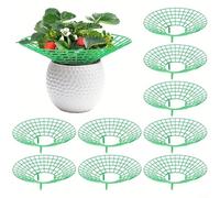 ComfyHarbor Supporto per fragole, traliccio per piante di pomodoro, per giardino, staffa in rete di plastica, per erbe da balcone, solleva i frutti, per protezione e maturazione, progettato per