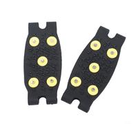 ComfyHarbor Tacchetti da ghiaccio a 5 rebbi per scarpe e stivali, ramponi antiscivolo con borchie in acciaio per strade ghiacciate innevate, impugnature di trazione per escursionismo, passeggiate
