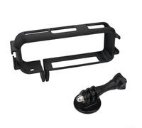 ComfyHarbor Telaio verticale orizzontale esteso con adattatore per Insta360 X4 AIR, supporto multifunzione per fotocamera con doppio slot per slitta e connettore a due poli, nero (orizzontale-nero)