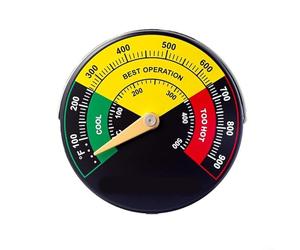 ComfyHarbor Termometro per camino, ad alta precisione per quadrante, per stufa a legna, indicatore di temperatura magnetico in lega di alluminio, grande lettura, per il monitoraggio del forno e del