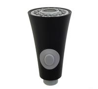 ComfyHarbor Testa estraibile per rubinetto della cucina, spruzzatore doccia a due stadi per interfaccia generale a 4 punti, moderna parte di ricambio in plastica ABS per la pulizia quotidiana (nero)