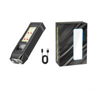 ComfyHarbor Torcia a LED impermeabile con due sorgenti luminose, luce da lavoro portatile da 250 lm, forte base magnetica, ricarica rapida USB, 8 modalità tra cui rosso e bianco per campeggio