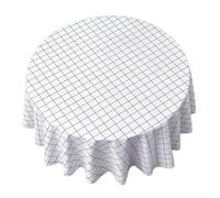 ComfyHarbor Tovaglia rotonda da 120 cm, resistente all'acqua e all'olio, a scacchi, per tavoli da pranzo, senza lavaggio, protettiva per cucina (A-120 cm)