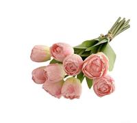 ComfyHarbor Tulipani Artificiali 9 Bordo Bruciato Set 2 Tulipani Artificiali