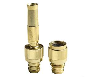 ComfyHarbor Ugello per tubo da giardino ad alta pressione, spruzzatore d'acqua regolabile, per lavaggio auto e irrigazione del giardino, connettore in lega di alluminio, con iniezione diretta G1/2 G3