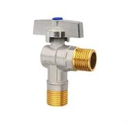 ComfyHarbor Valvola angolare in rame G1/2" con manico, per acqua calda e fredda, 80 x 32 mm, valvola di arresto ad alto flusso, per doccia, lavatrice, scaldabagno a gas (blu)
