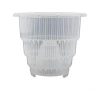 ComfyHarbor Vaso per orchidee in resina trasparente con scanalature guida per le radici, lati ventilati e fori di drenaggio per la crescita, contenitore trasparente per piante per la decorazione di