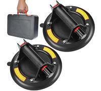 Comfylichi Ventosa per Piastrelle 2 pezzi Ventosa Vetro Vuoto Ventose Potenti con Valigia capacità di carico 150 kg per Piastrelle, Marmo, Vetro, Laminato, Porte e Finestre, Vetro del Bagno