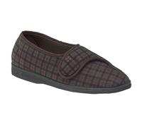 Comfylux Paul Pantofole Uomo Dark Brown Check In Nylon, MS236B